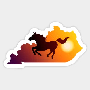 Horse Gallop in Sunset Sticker